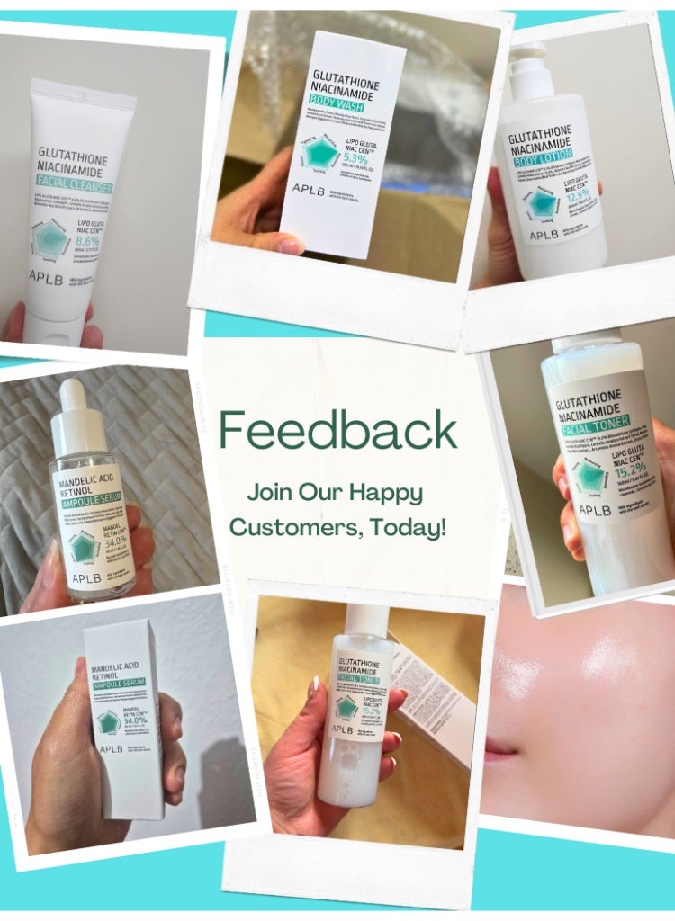 ايه بي ال بي علاج البقع الداكنة وتفتيح البشرة – مجموعة APLB بالجلوتاثيون والنياسيناميد للوجه والجسم | غسول، تونر، سيروم، غسول جسم ولوشن - Image 2